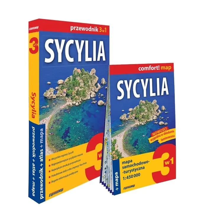 Książka - Sycylia 3w1: przewodnik + atlas + mapa