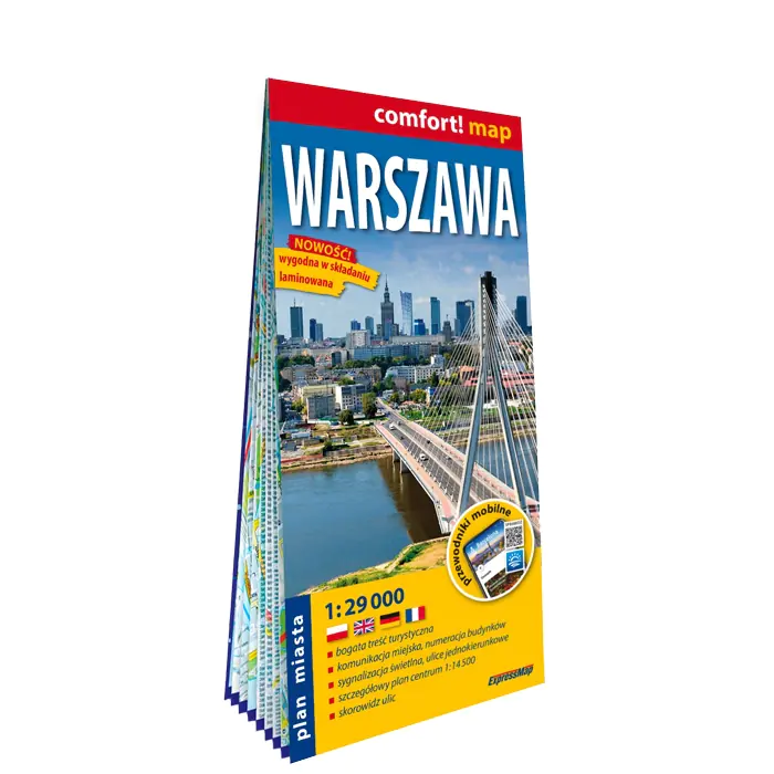 Książka - Warszawa plan miasta 1:29 000 laminat