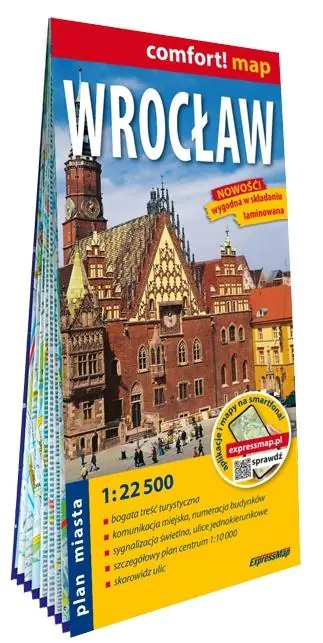Książka - Wrocław plan miasta 1:22 500 laminat 2026