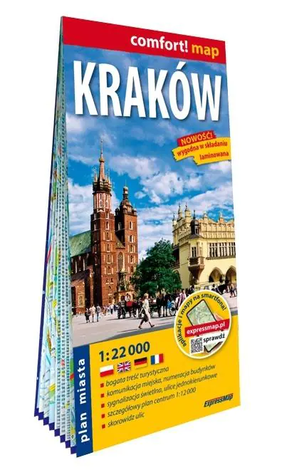 Książka - Kraków plan miasta 1:22 000 laminat 2026