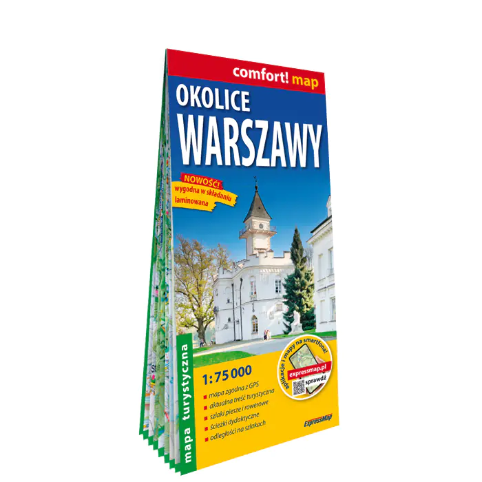 Książka - Okolice Warszawy laminowana mapa turystyczna 1:75 000