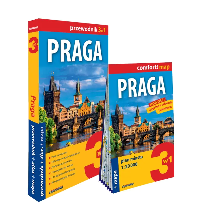 Książka - Praga 3w1 przewodnik + atlas + mapa