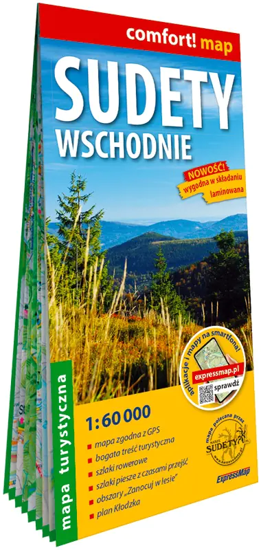 Książka - Sudety Wschodnie. Laminowana mapa turystyczna w skali 1:60 000
