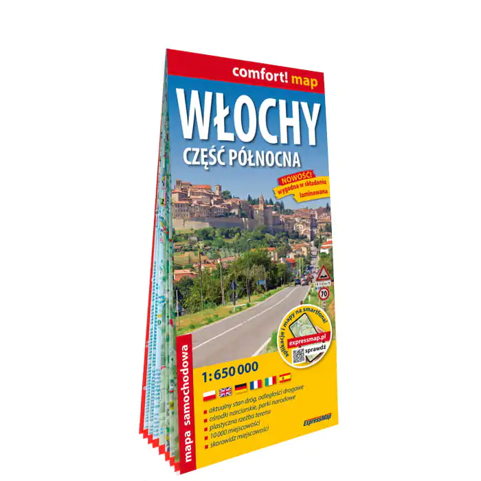 Książka - Włochy część północna mapa samochodowa 1:650 000 laminat 2026