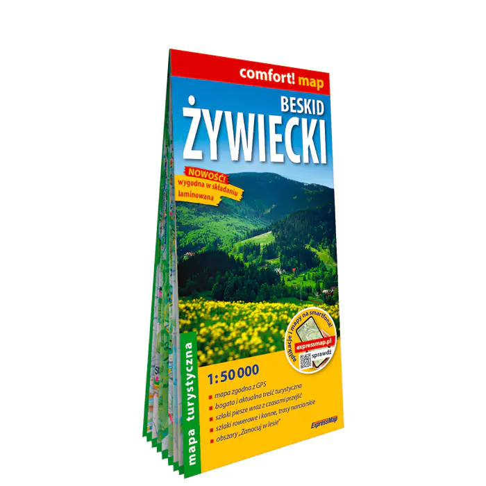 Książka - Beskid Żywiecki mapa turystyczna 1:50 000 laminat 2026