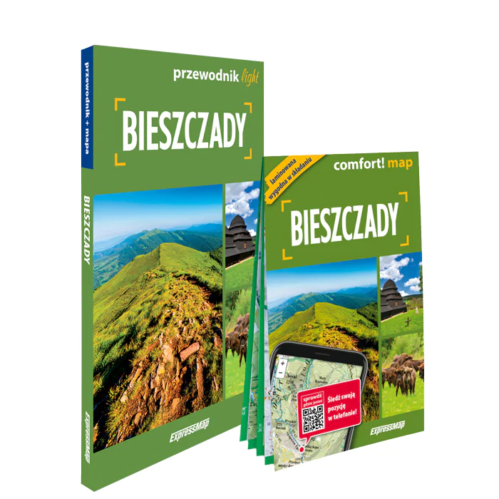 Książka - Bieszczady light przewodnik + mapa