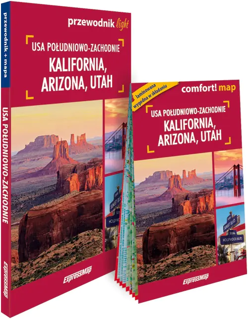 Książka - USA południowo-zachodnie Kalifornia Arizona Utah przewodnik + mapa