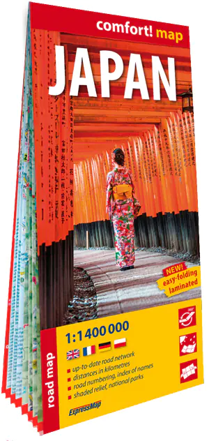 Książka - Japonia (Japan) laminowana mapa samochodowo-turystyczna 1:1 400 000