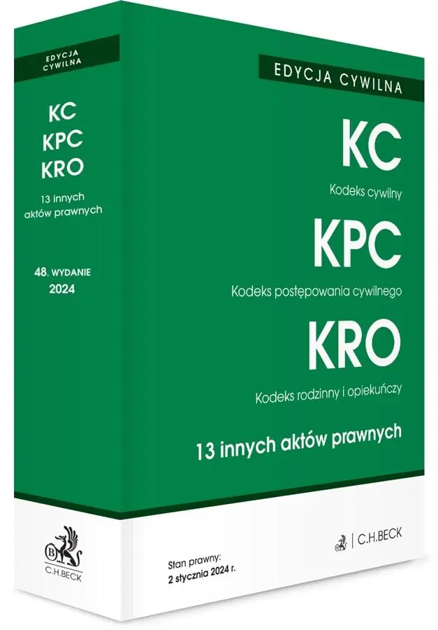 Książka - Kodeks cywilny. Kodeks postępowania cywilnego. Kodeks rodzinny i opiekuńczy. 13 innych aktów prawnych