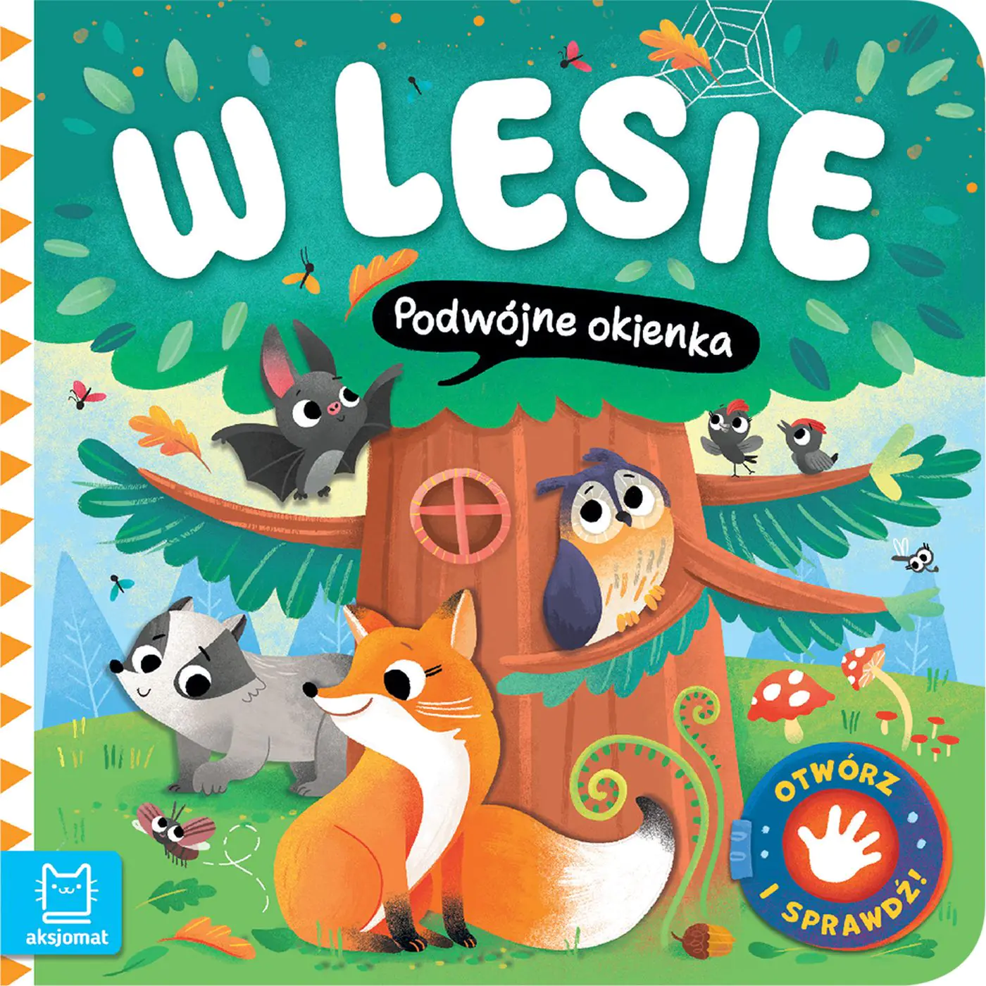 Książka - W lesie. Podwójne okienka. Otwórz i sprawdź