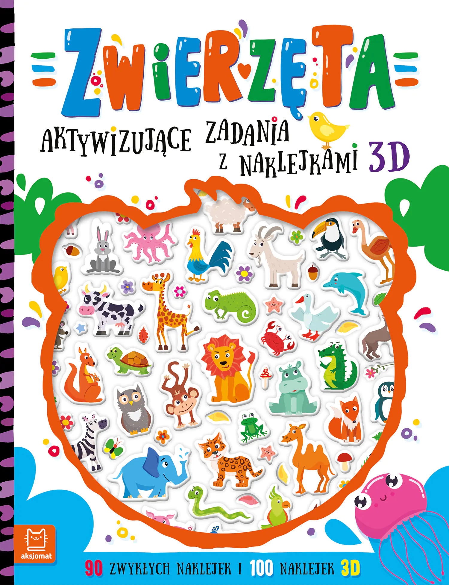 Książka - Zwierzęta. Aktywizujące zadania z naklejkami 3D