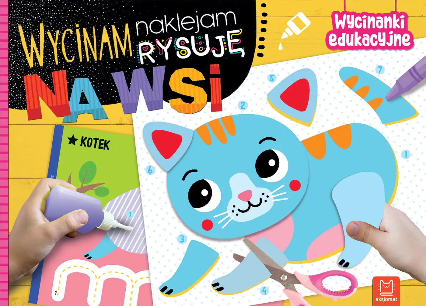 Książka - Wycinam, naklejam, rysuję. Na wsi. Wycinanki edu