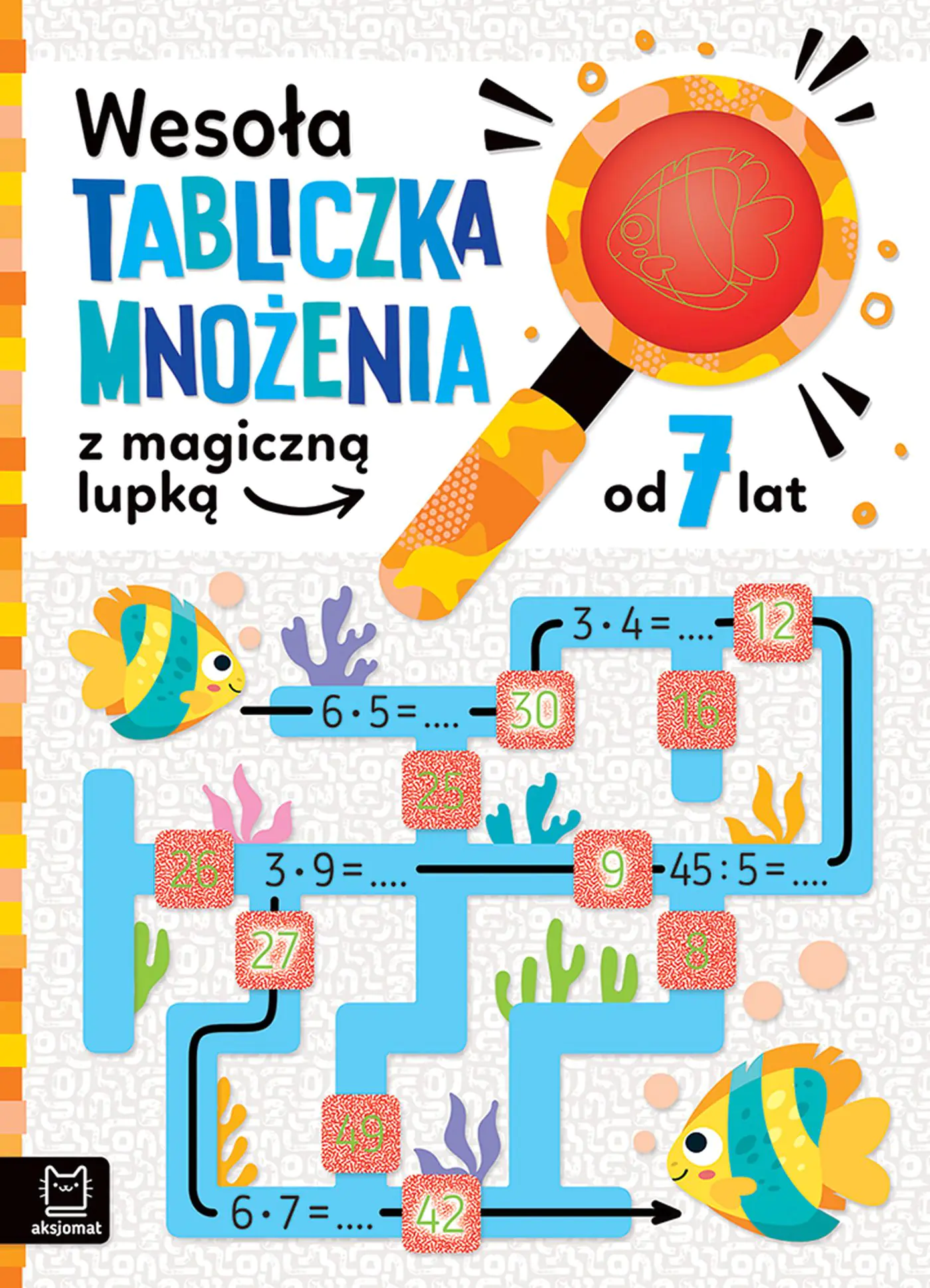 Książka - Wesoła tabliczka mnożenia z magiczną lupką 7 lat