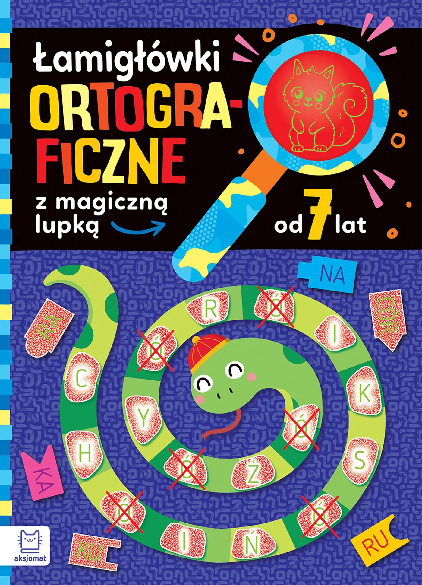 Książka - Łamigłówki ortograficzne z magiczną lupką od 7 lat