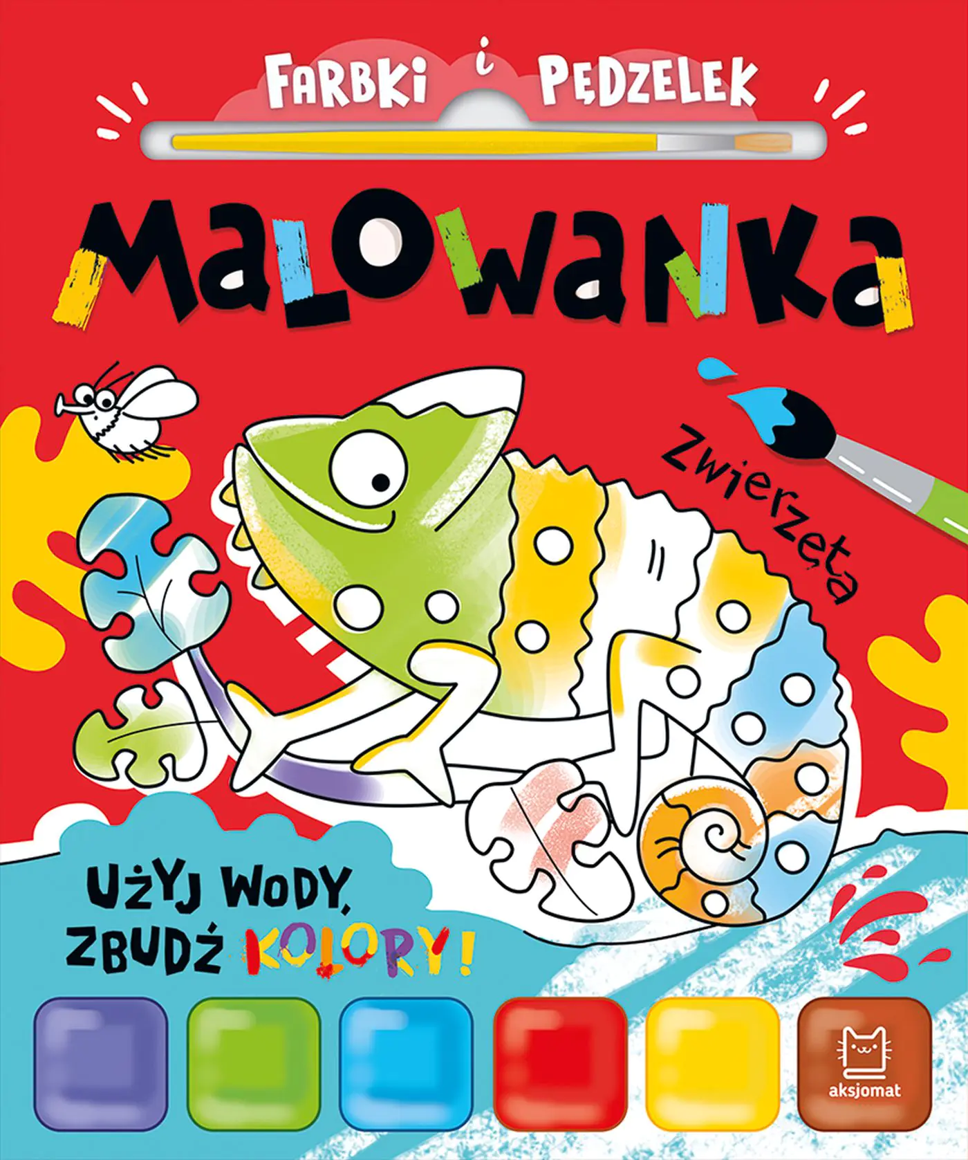 Książka - Farbki i pędzelek. Malowanka. Użyj wody, zbudź kolory  Zwierzęta