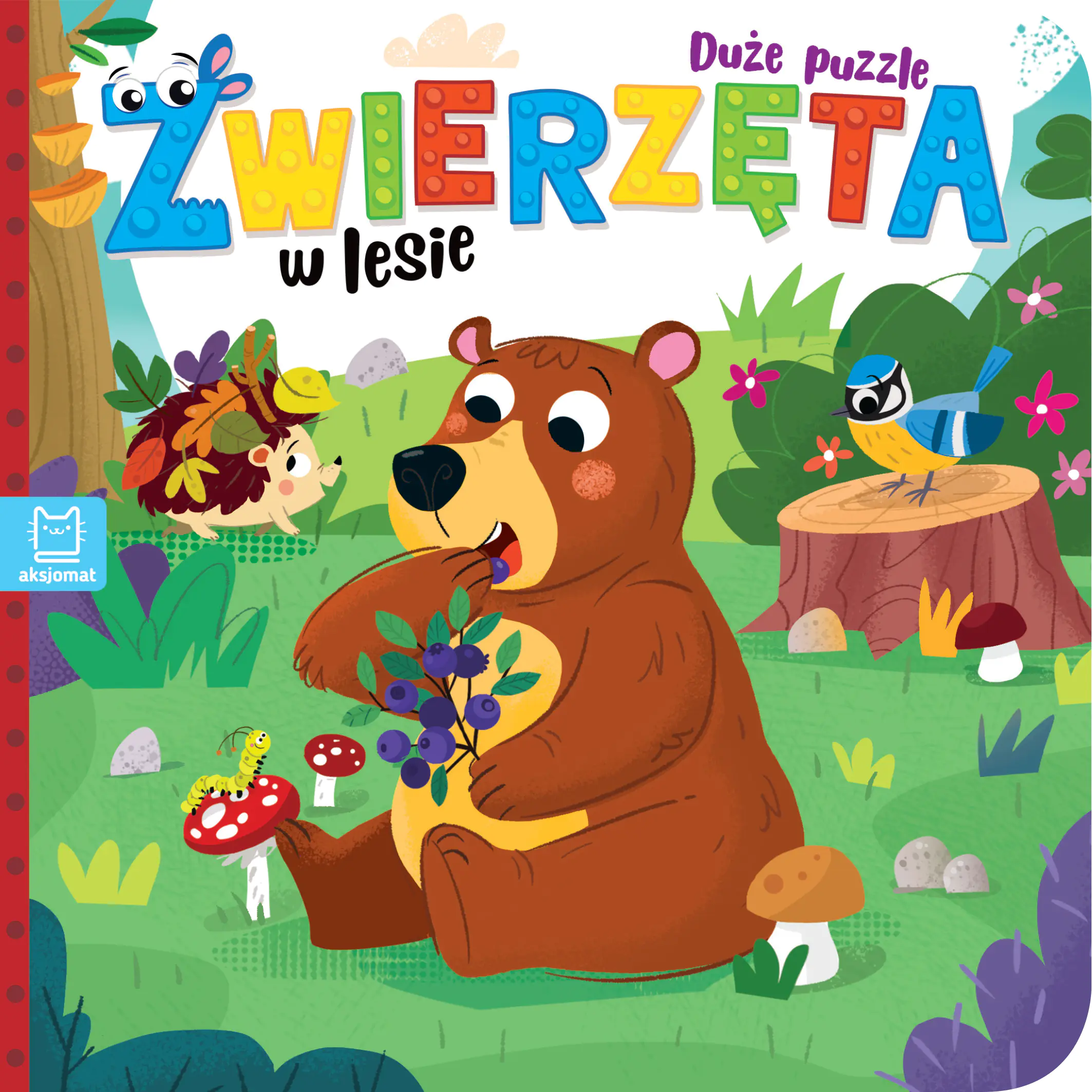 Książka - Zwierzęta w lesie. Duże puzzle