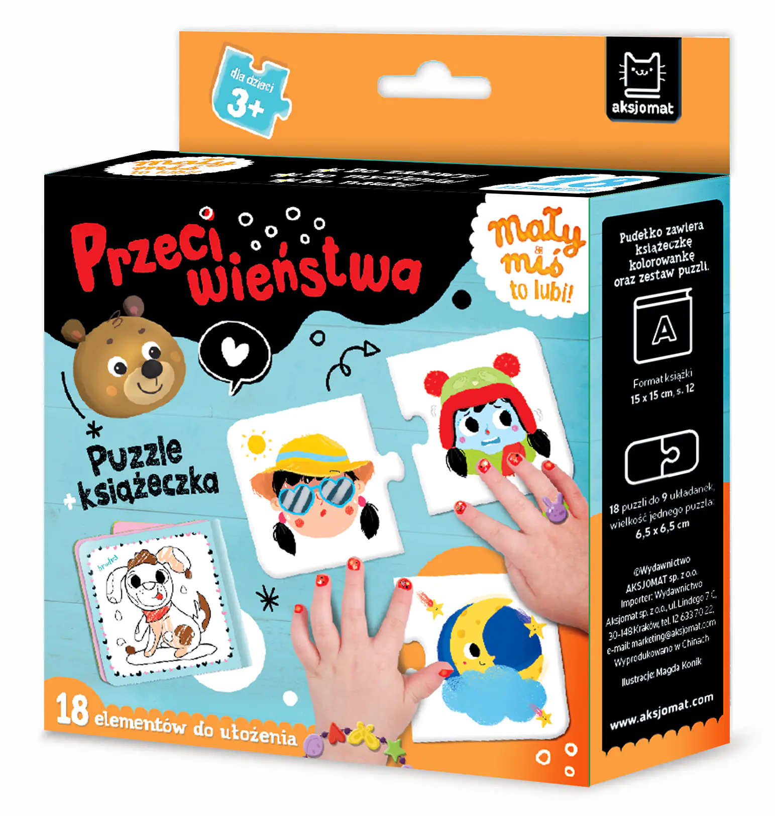 Książka - Mały miś to lubi  Przeciwieństwa. Puzzle   książeczka 3