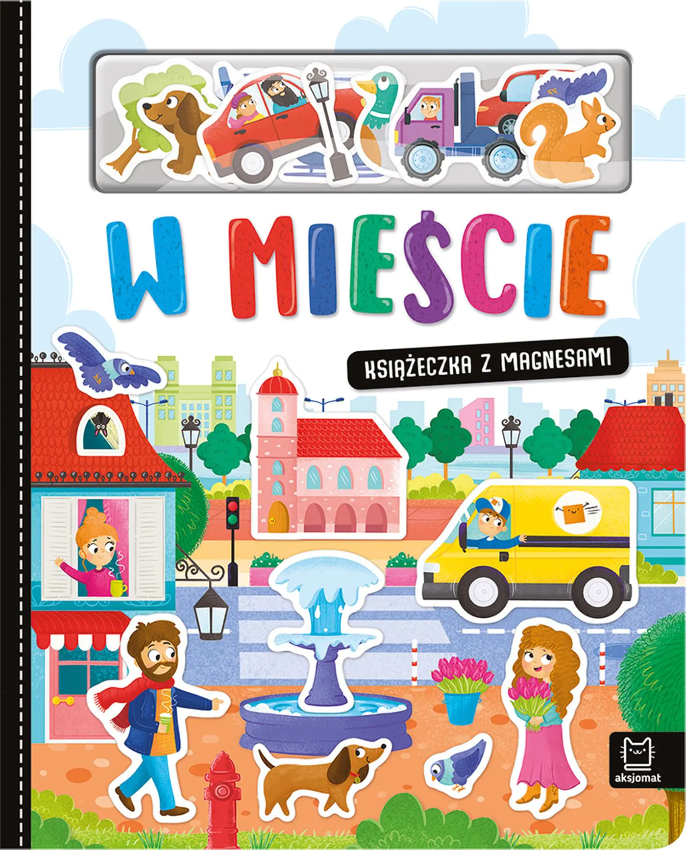 Książka - W mieście. Książeczka z magnesami