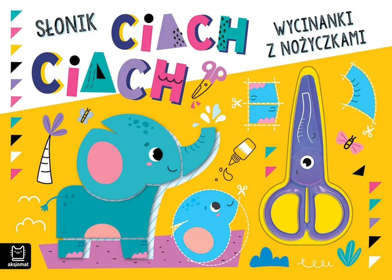 Książka - Wycinanki z nożyczkami. Słonik ciach, ciach
