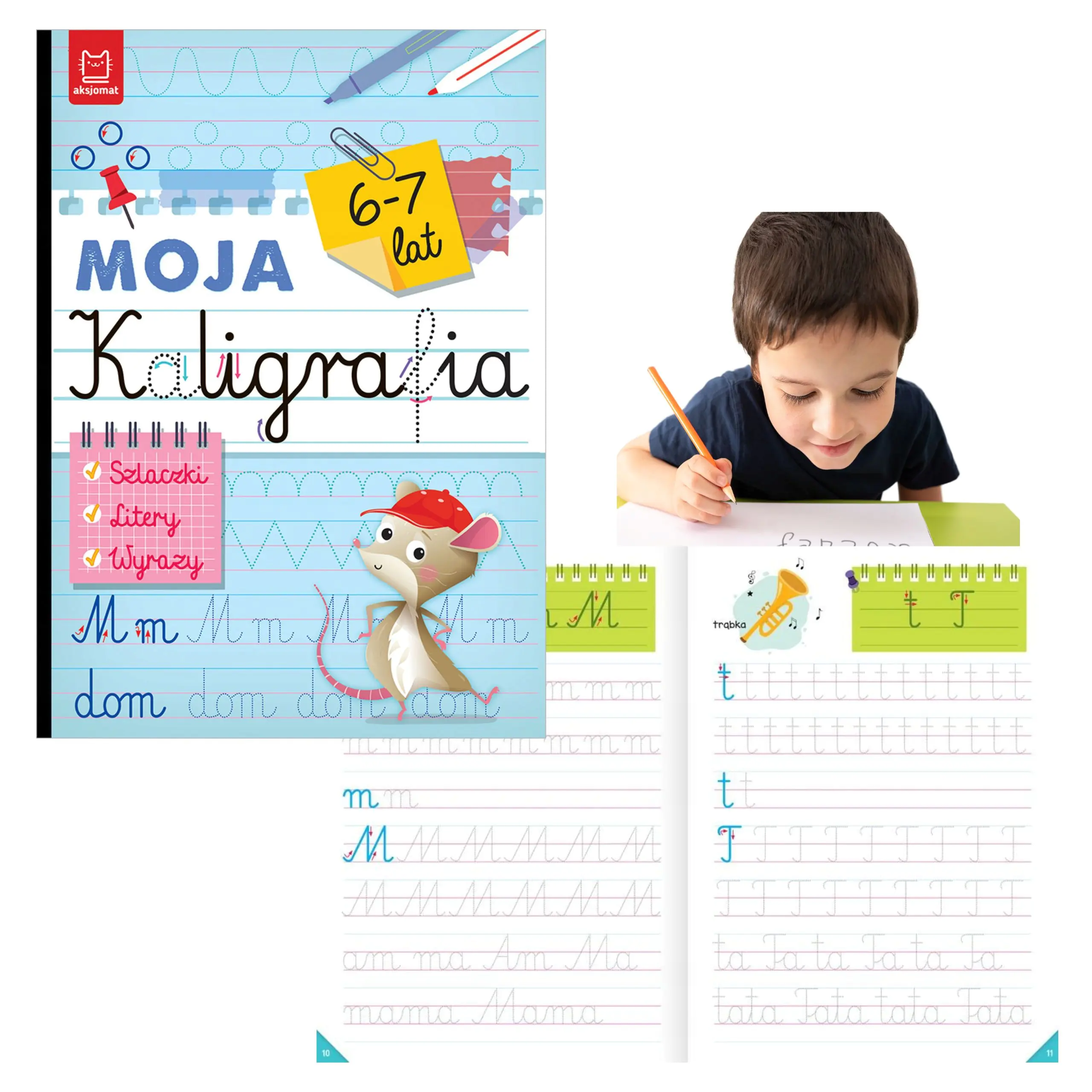 Książka - Moja kaligrafia. Szlaczki. Litery. Wyrazy 6-7 lat