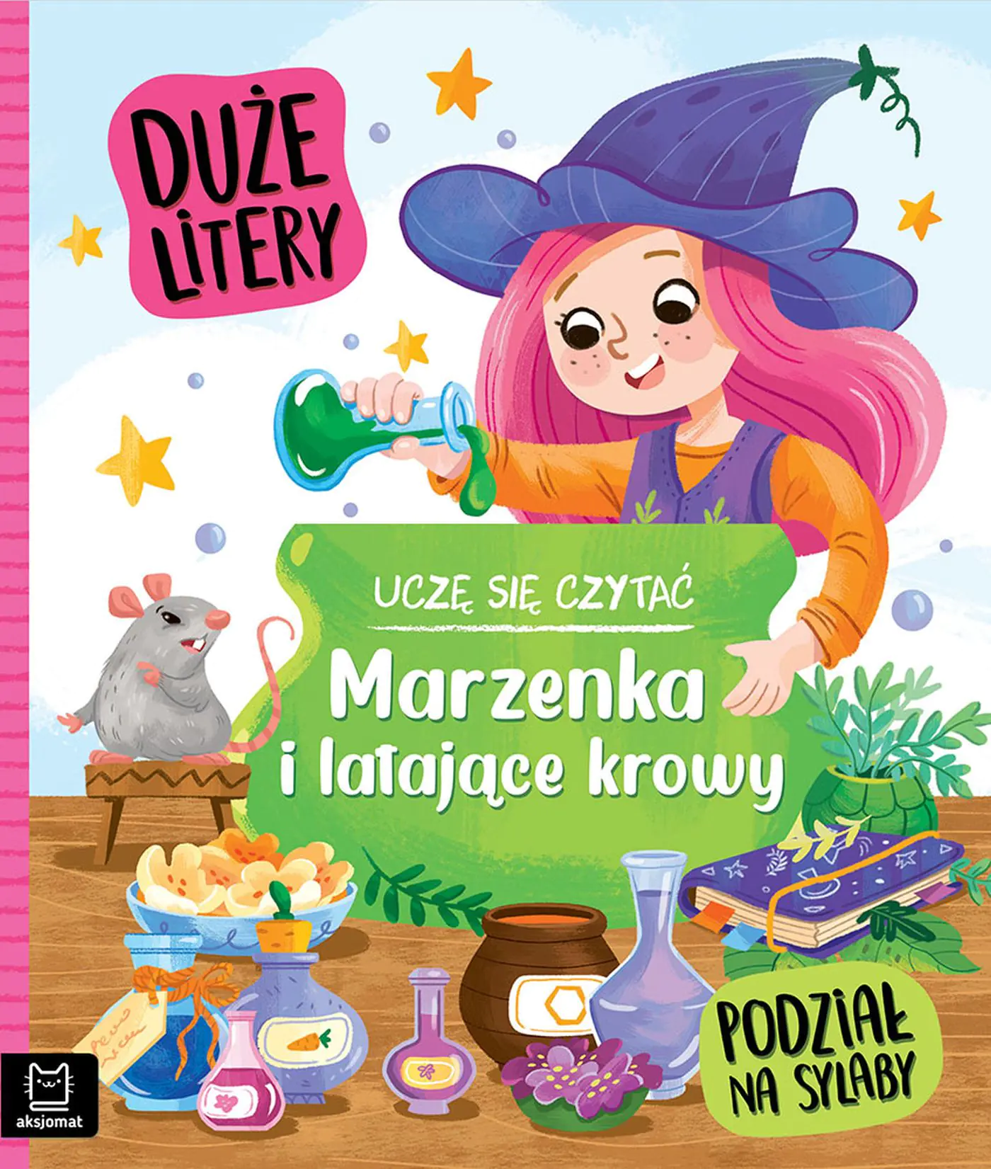 Książka - Marzenka i latające krowy. Uczę się czytać. Duże litery. Podział na sylaby