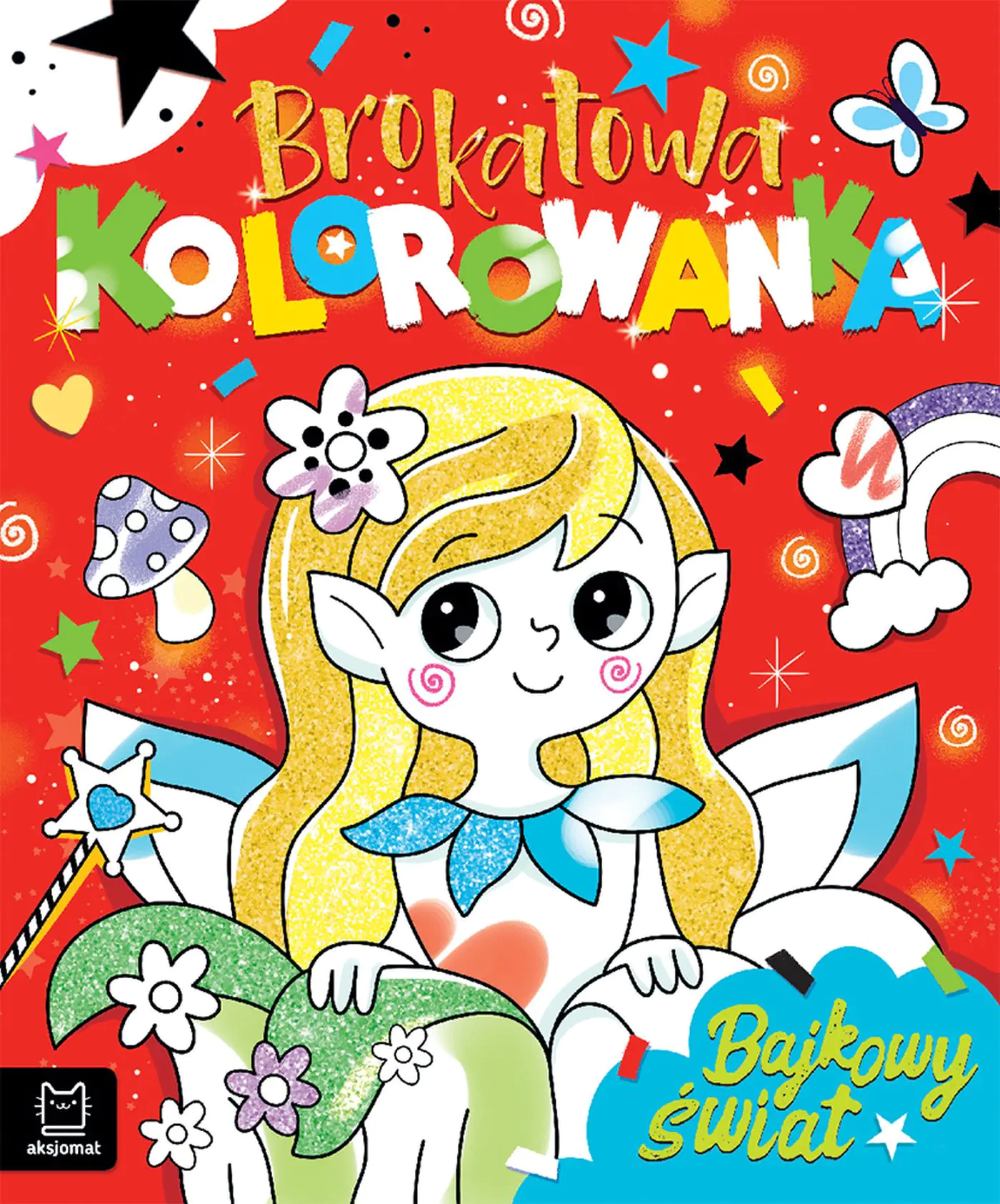 Książka - Brokatowa kolorowanka. Bajkowy świat