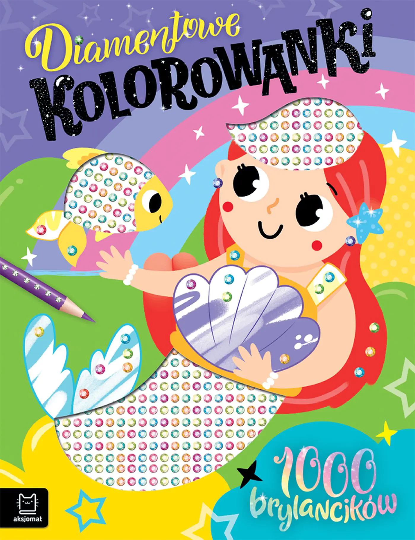 Książka - Diamentowe kolorowanki z syrenką. 1000 brylancików