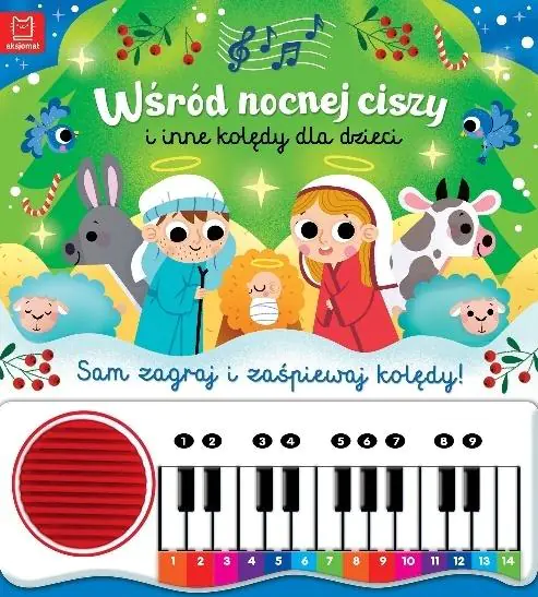 Książka - Ksiązka Boże Narodzenie Wśród nocnej ciszy i inne kolędy dla dzieci. Sam zagraj i zaśpiewaj kolędy  Książka z pianinkiem