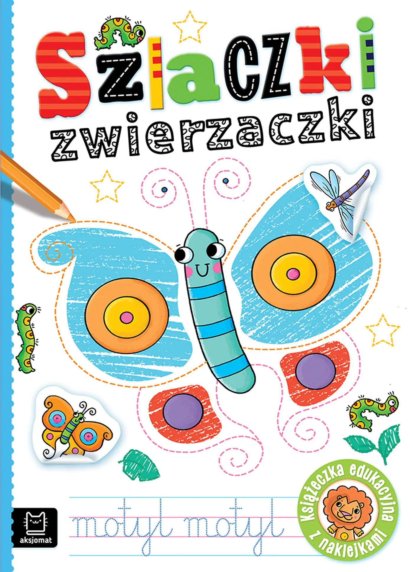 Książka - Szlaczki zwierzaczki edukacyjne z naklejkami