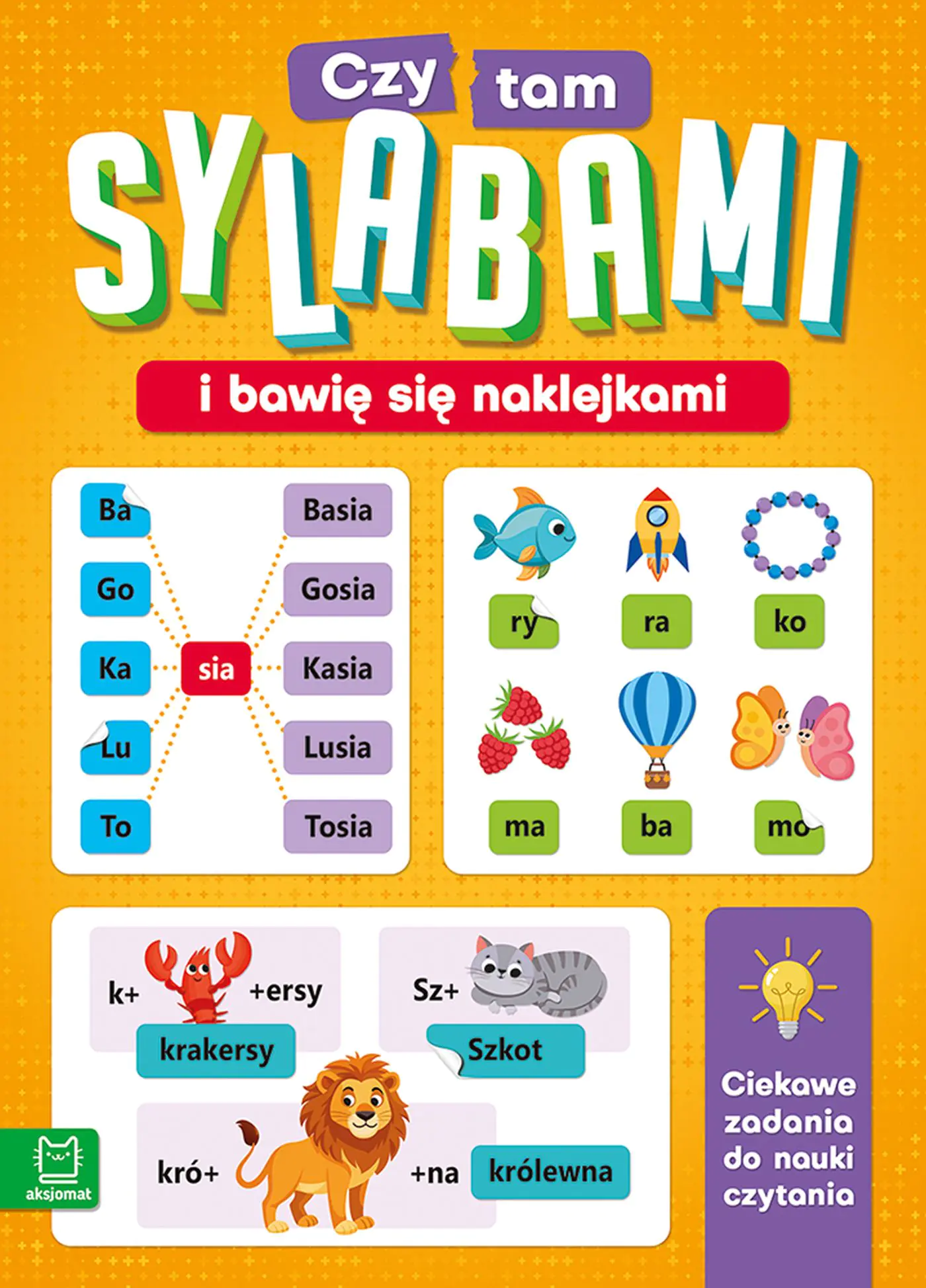 Książka - Czytam sylabami i bawię się naklejkami. Ciekawe zadania do nauki czytania