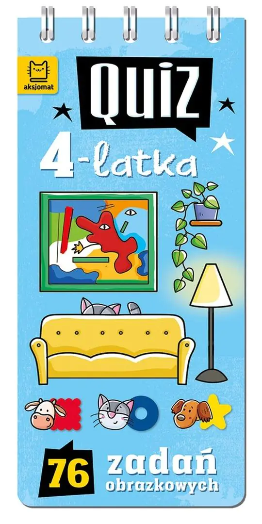 Książka - QUIZ 4-LATKA. 76 ZADAŃ OBRAZKOWYCH