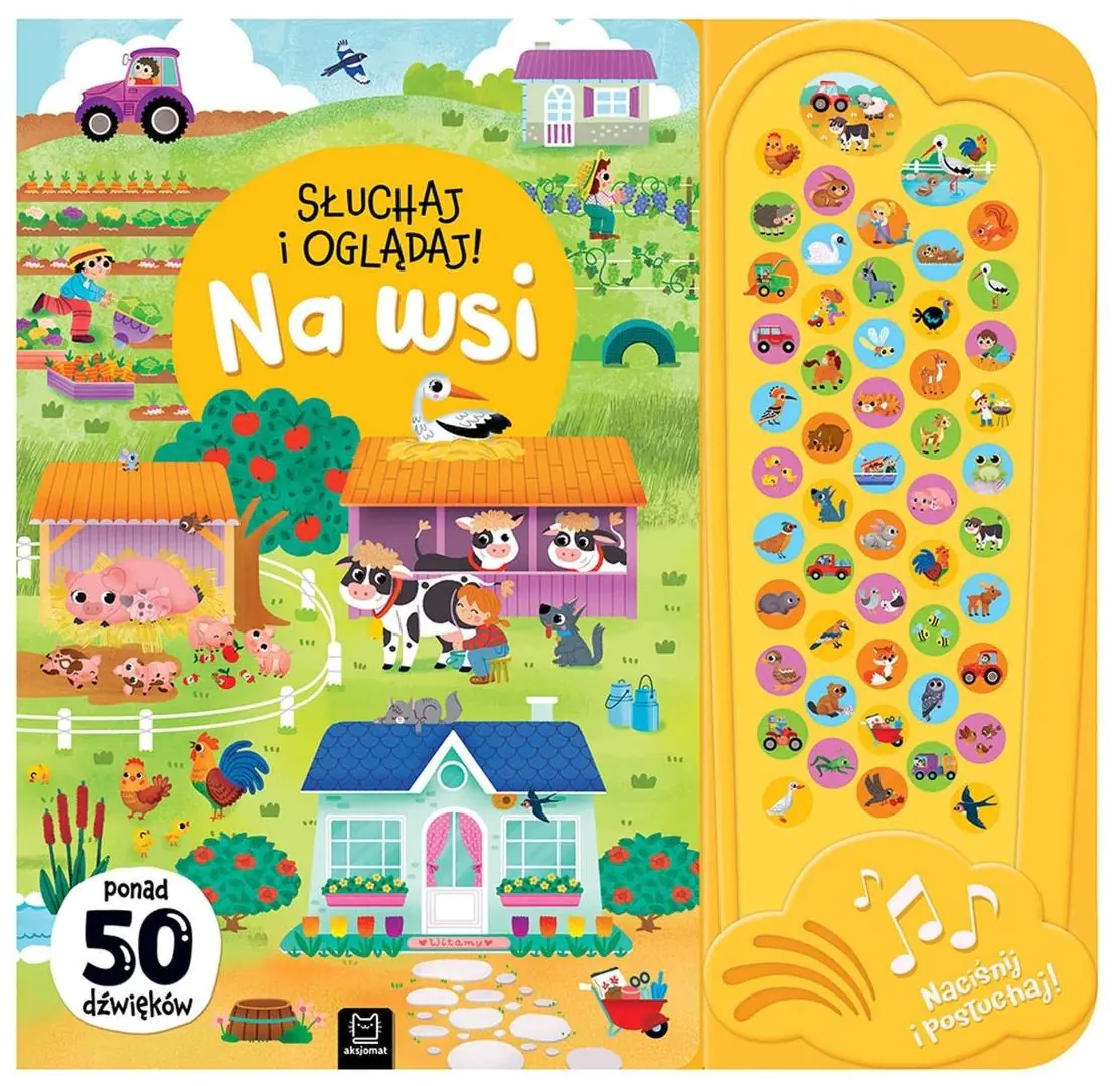 Książka - Słuchaj i oglądaj  Na wsi. 50 dźwięków