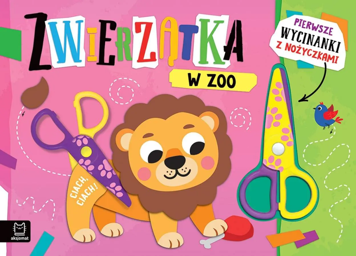 Książka - Pierwsze wycinanki z nożyczkami. Zwierzątka w zoo