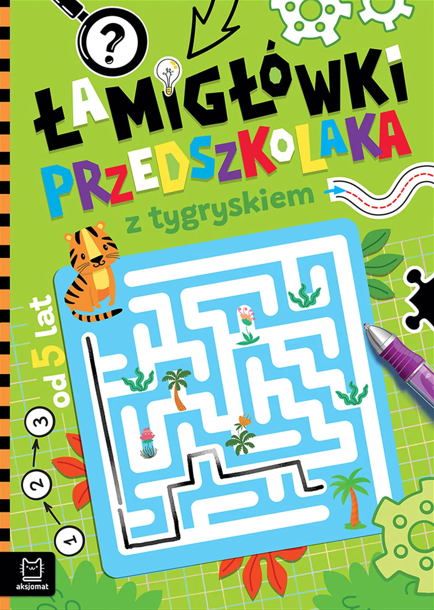 Książka - Łamigłówki przedszkolaka z tygryskiem od 5 lat