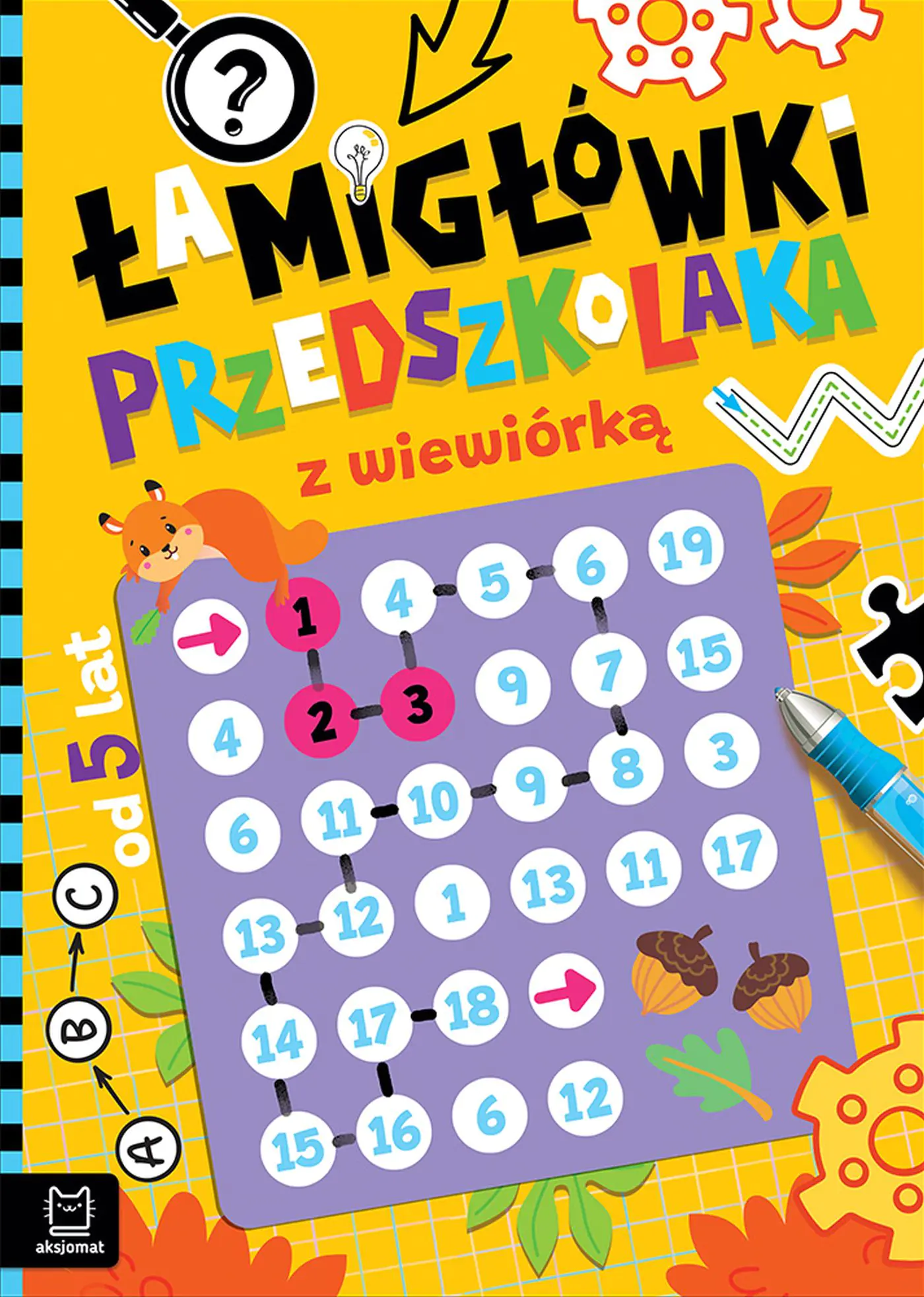 Książka - Łamigłówki przedszkolaka z wiewiórką