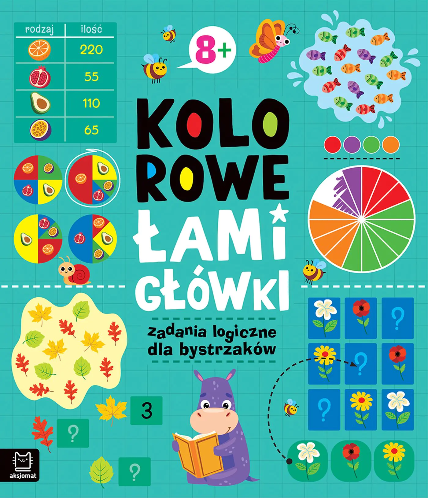 Książka - Kolorowe łamigłówki. Zadania logiczne dla bystrzaków 8