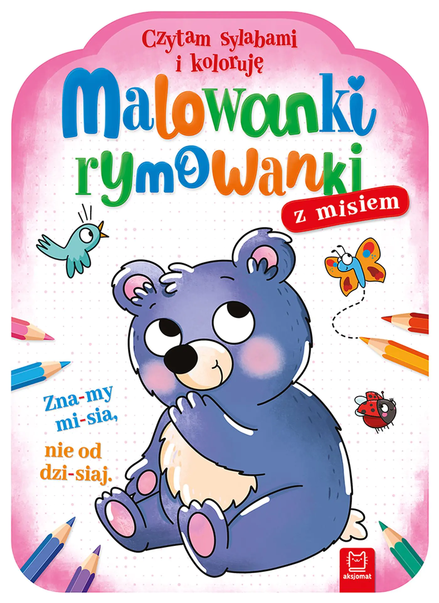 Książka - Malowanki rymowanki z misiem. Czytam sylabami i koloruję
