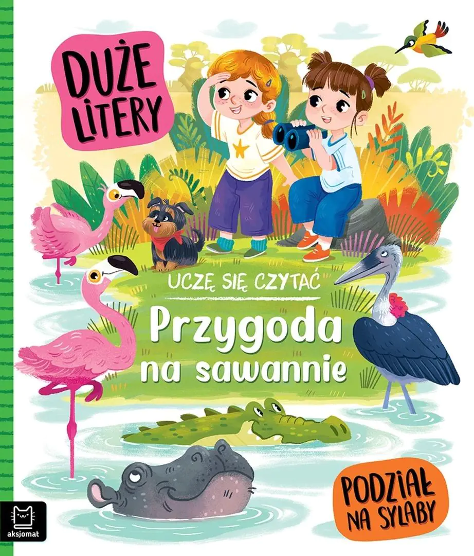 Książka - Uczę się czytać. Duże litery. Podział na sylaby. Przygoda na sawannie