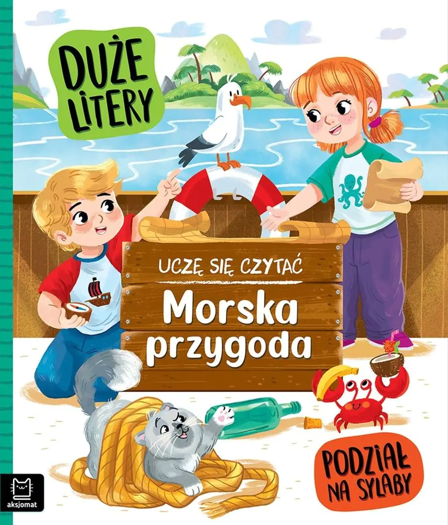 Książka - Uczę się czytać. Duże litery. Podział na sylaby. Morska przygoda