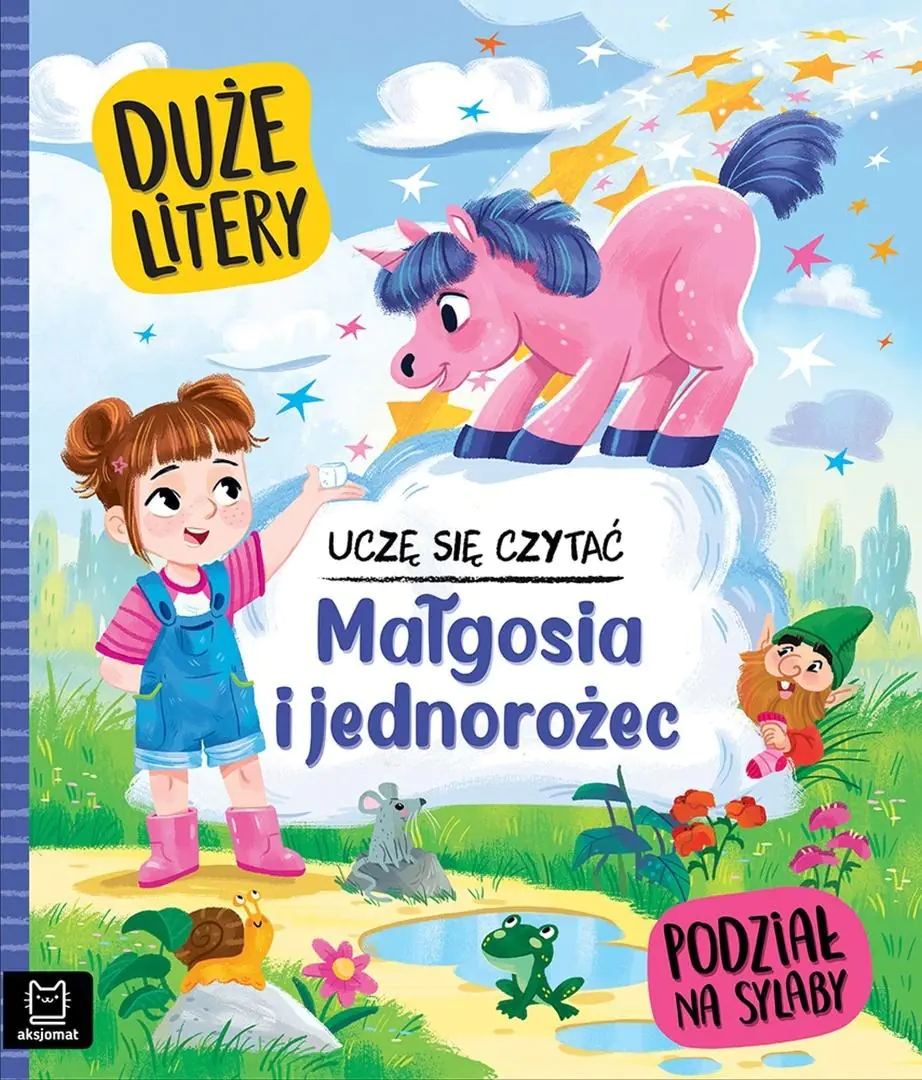 Książka - Uczę się czytać. Duże litery. Podział na sylaby. Małgosia i jednorożec