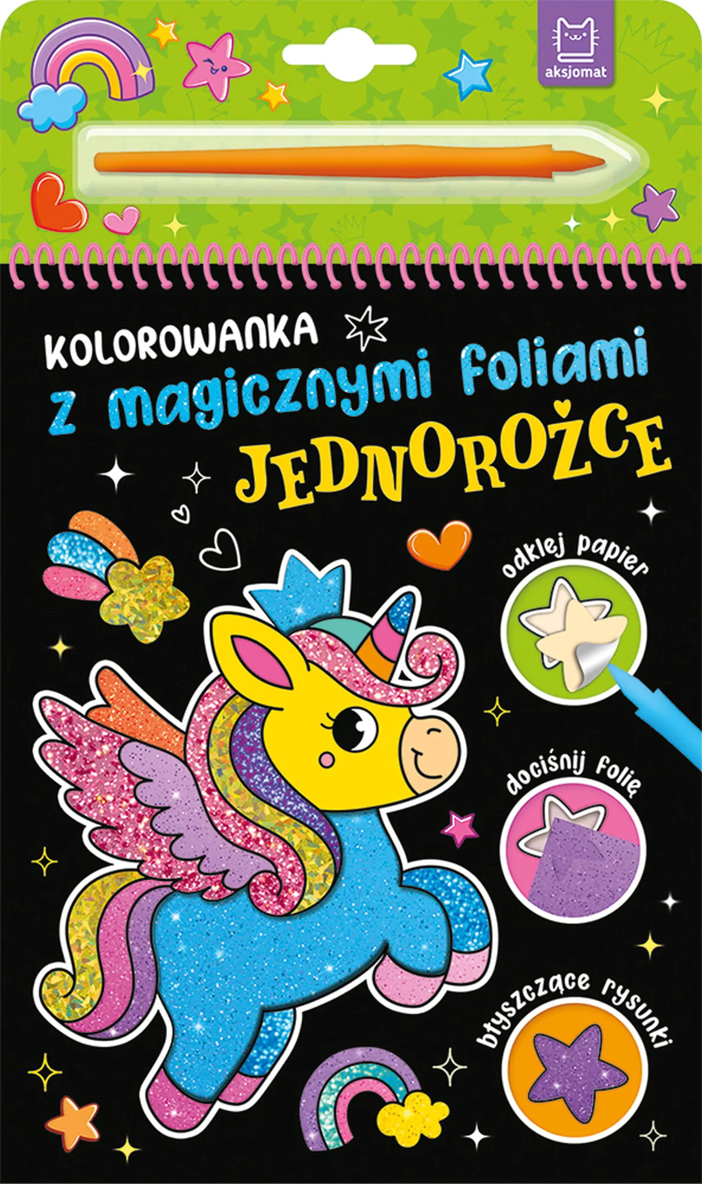 Książka - Kolorowanka z magicznymi foliami. Jednorożce