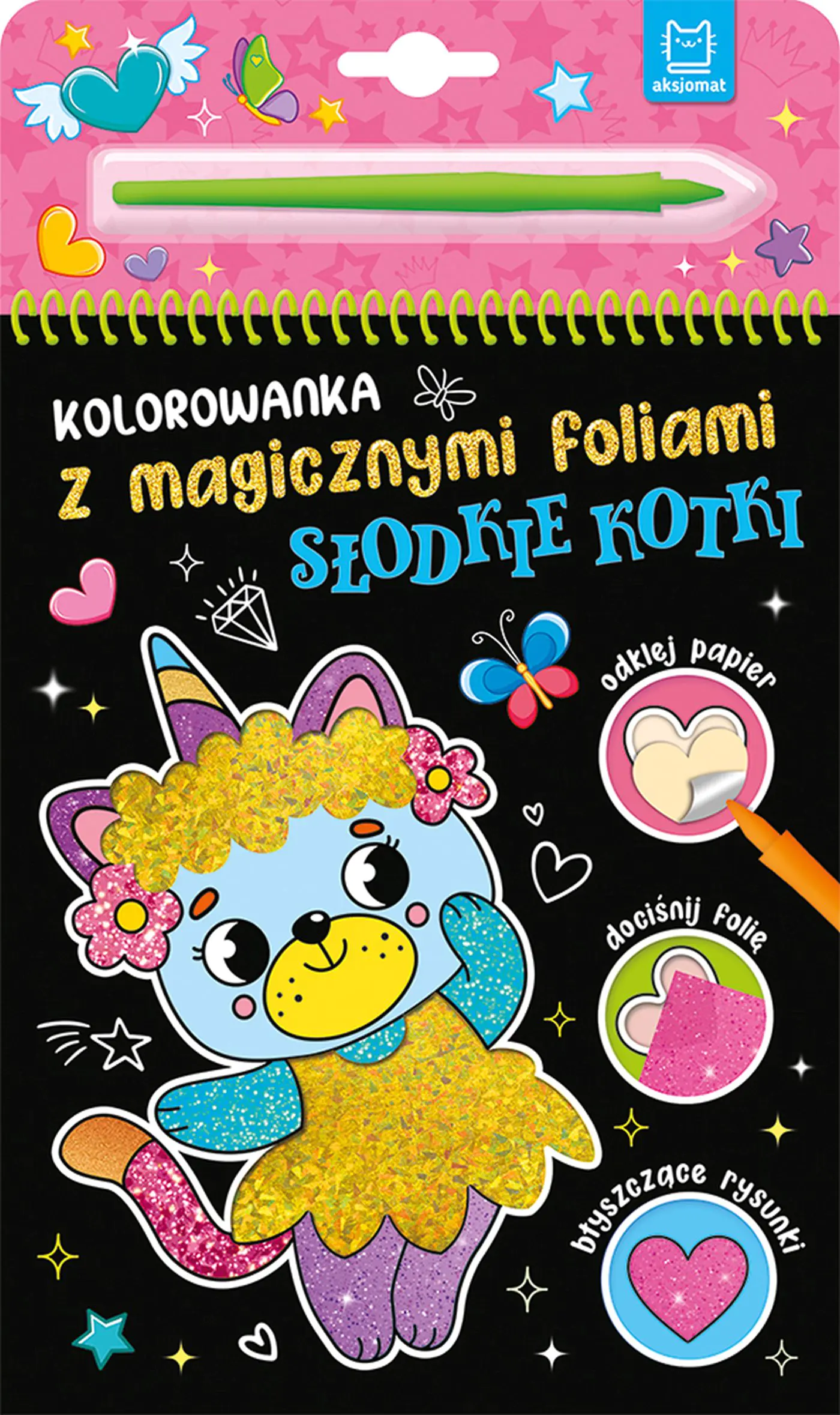 Książka - Kolorowanka z magicznymi foliami. Słodkie kotki
