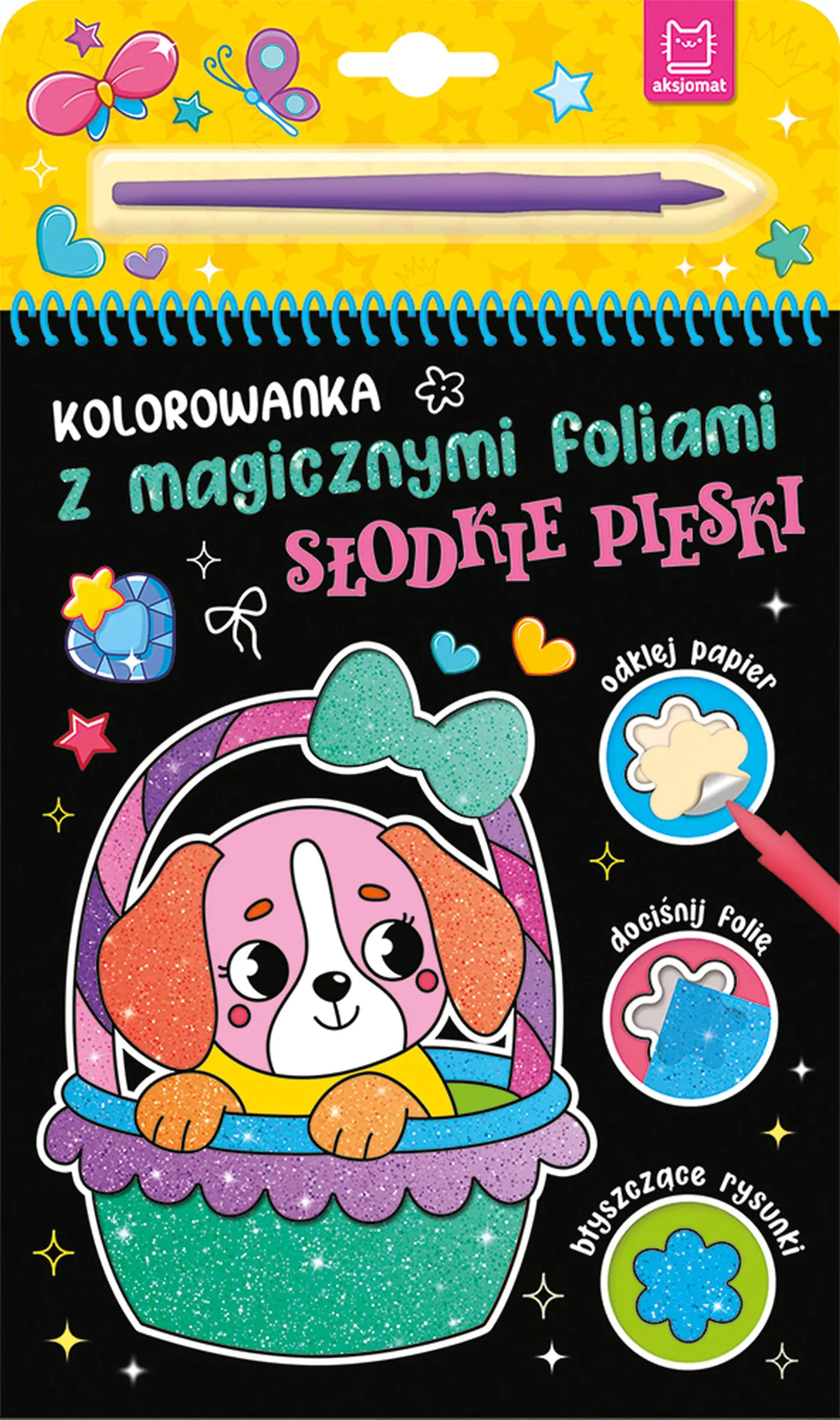 Książka - Kolorowanka z magicznymi foliami. Słodkie pieski