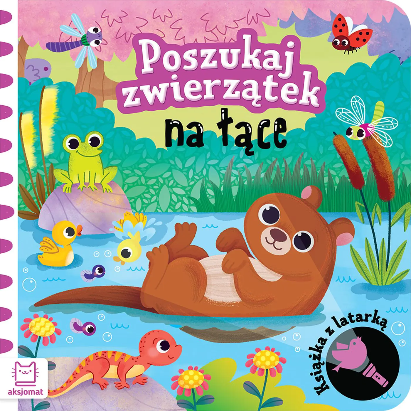 Książka - Poszukaj zwierzątek na łące. Książka z latarką