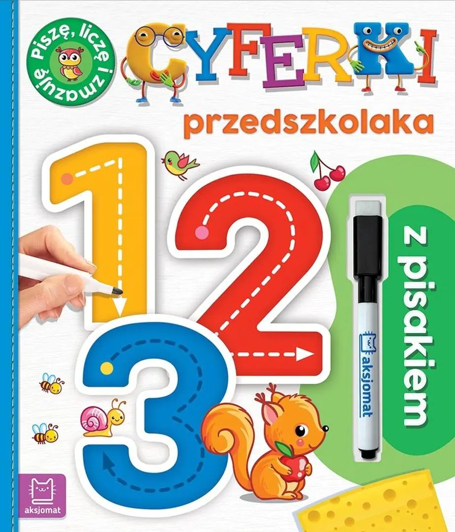 Książka - 1, 2, 3. Cyferki przedszkolaka z pisakiem. Piszę, liczę i zmazuję