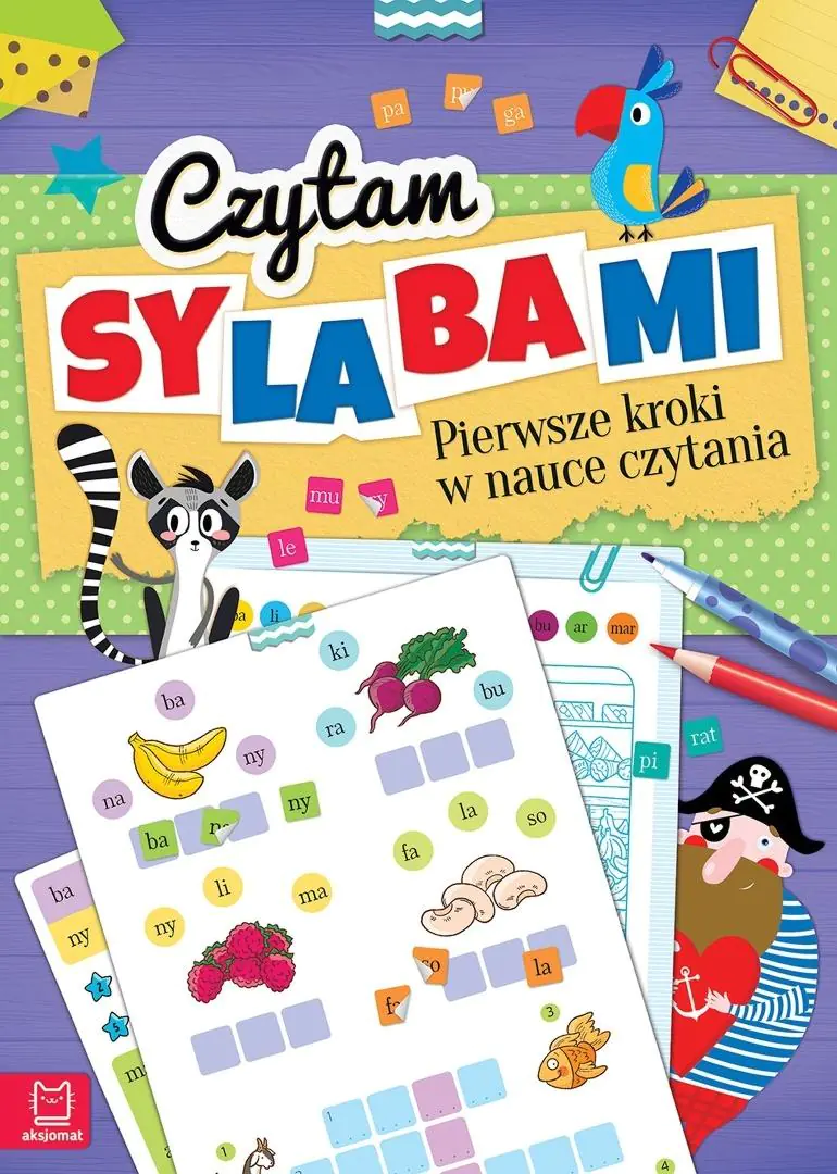 Książka - Czytam sylabami. Pierwsze kroki w nauce czytania - z naklejkami. Wydanie IV