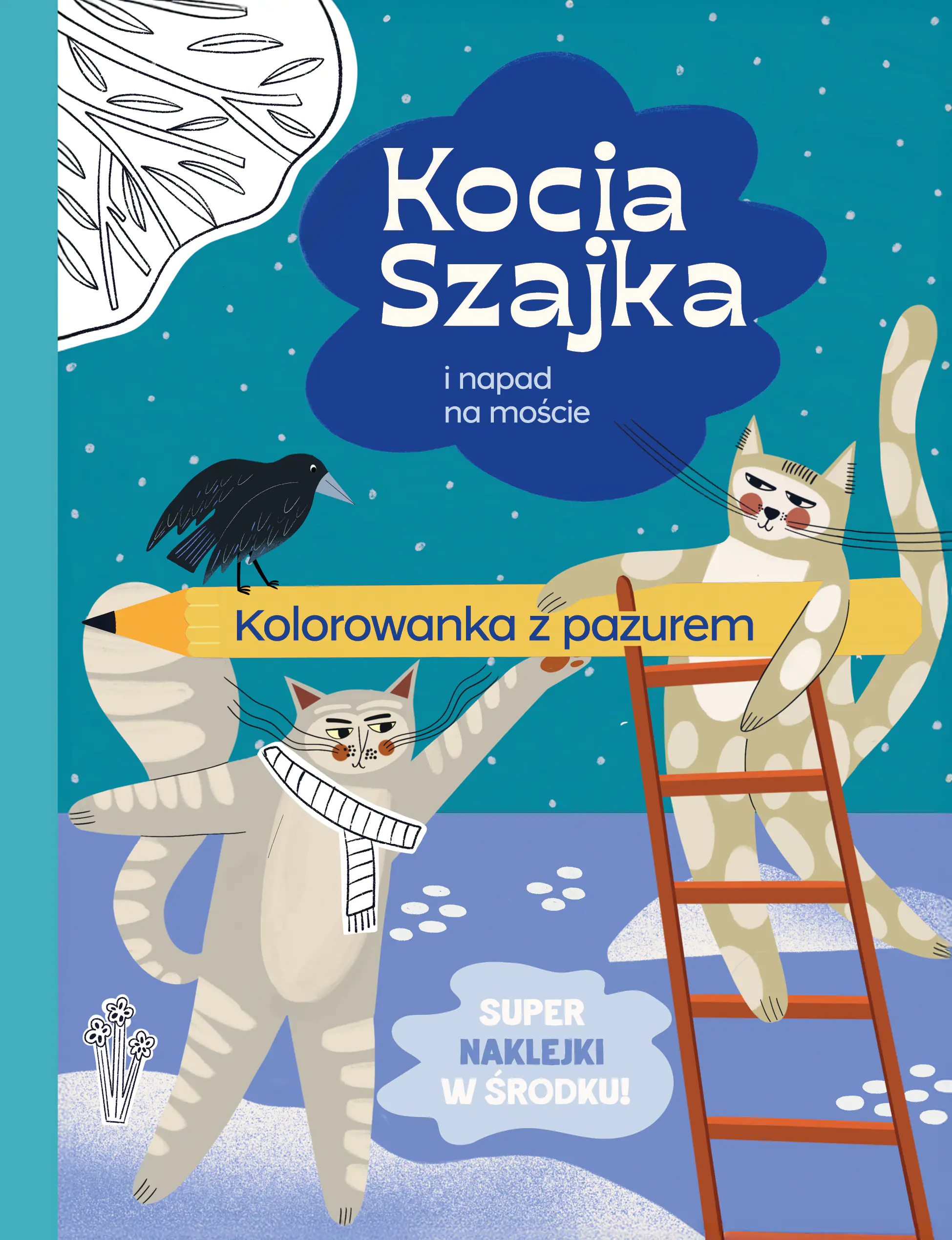 Książka - Kocia Szajka i napad na moście. Kolorowanka z pazurem