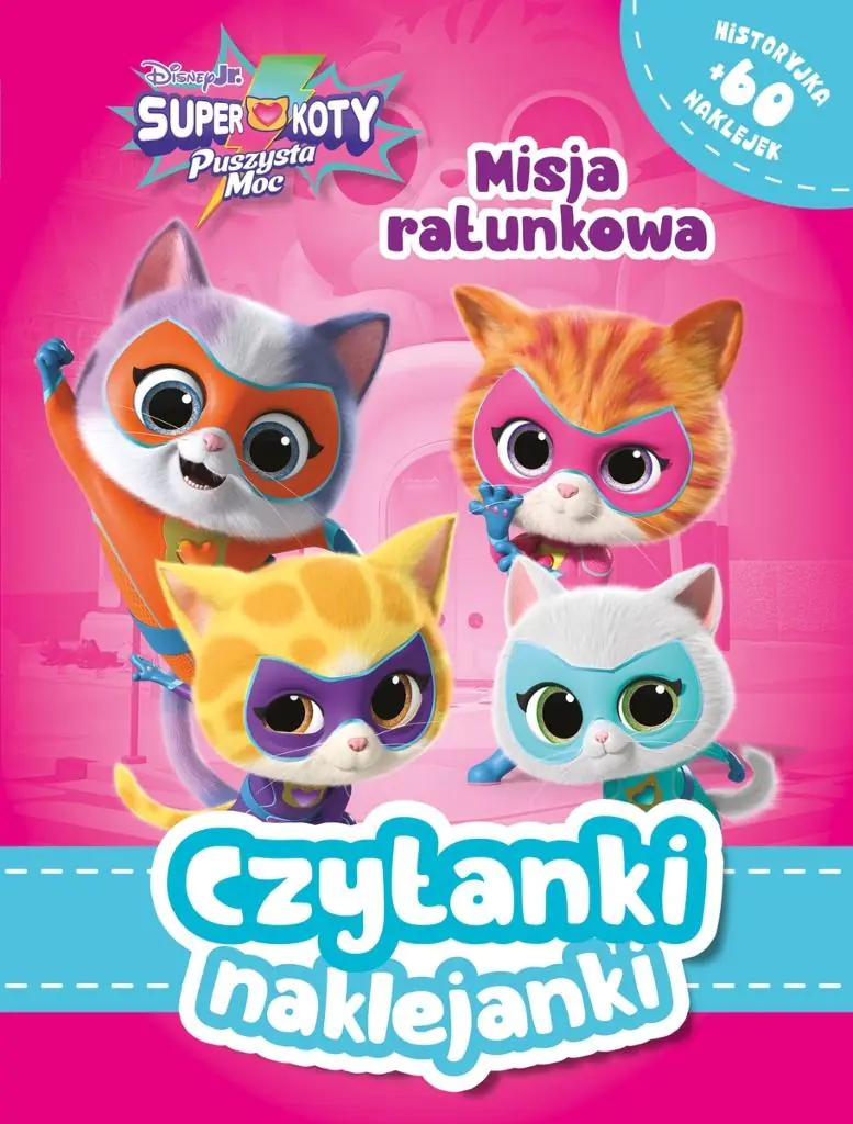 Książka - Misja ratunkowa. Czytanki naklejanki. Disney Junior Superkoty. Puszysta moc