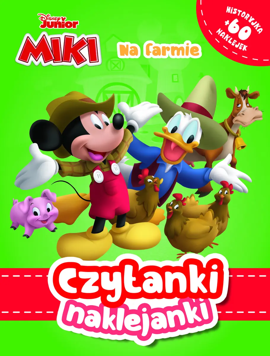 Książka - Na farmie. Czytanki naklejanki. Disney Junior Miki