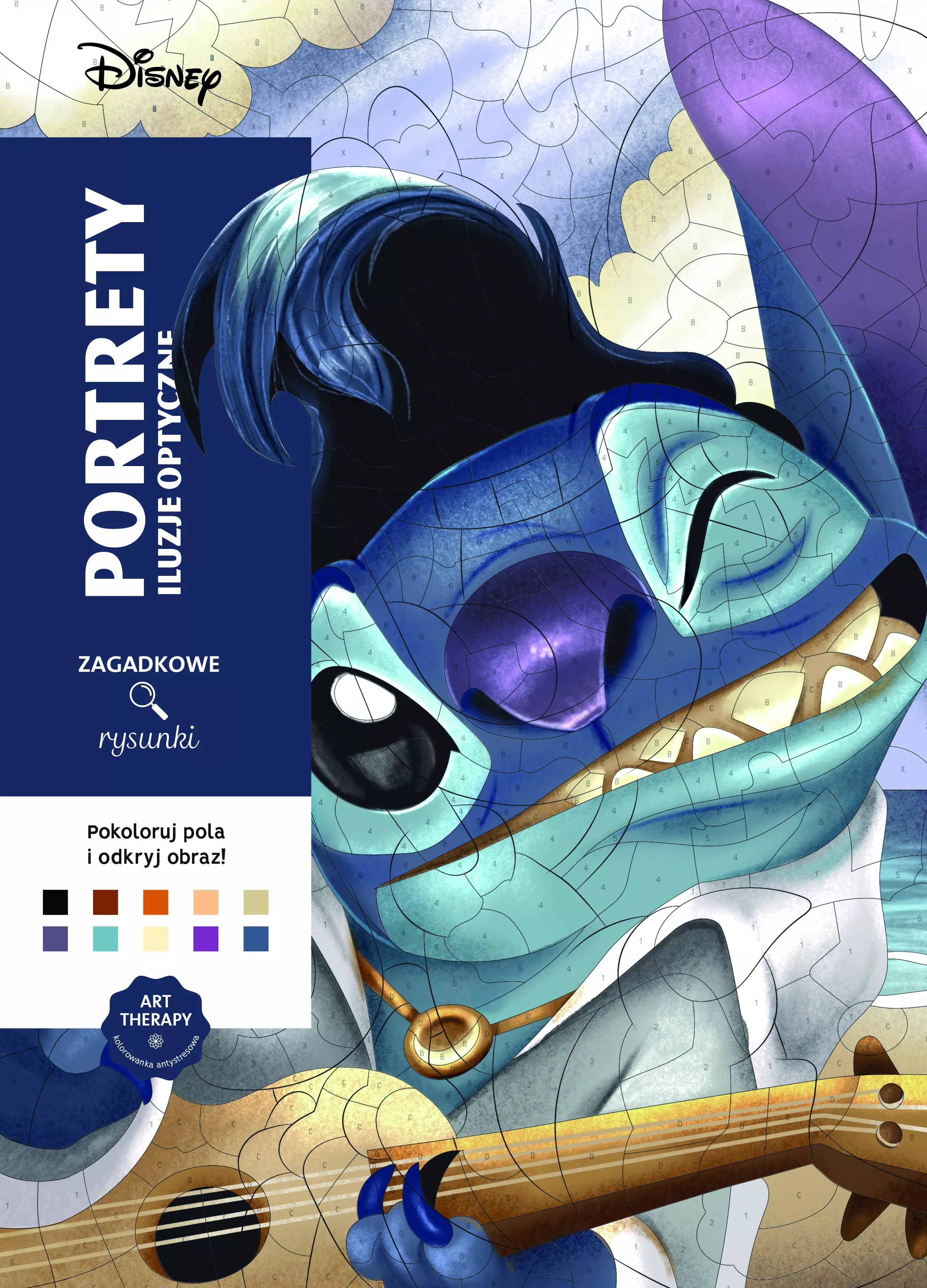 Książka - Portrety. Iluzje optyczne. Kolorowanka antystresowa Disney. Zagadkowe rysunki